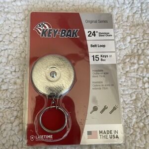 KEY-BAK Self Retracting Key Reel Original Series. Retractable 24" stainless